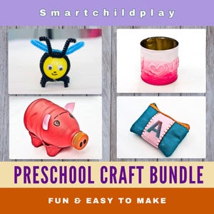 Manualidades para preescolar: Huevo de abejorro, crayón de amor, alcancía, monedero y descarga digital.