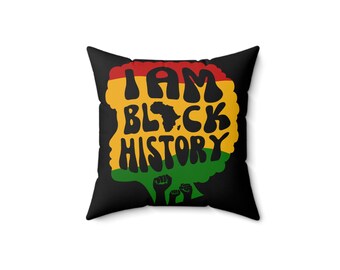 Cojín decorativo del Mes de la Historia Afroamericana - Decoración inspiradora para el hogar