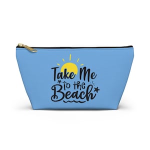 Beach Accessory Pouch, Vacation Travel Bag, Summer Essentials Carryall, Sea Lover Gift, Coastal Organization Case