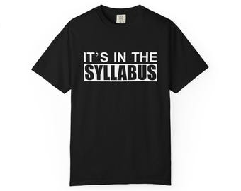 Its in the Syllabus T-Shirt Funny Teacher Shirt, Professor Shirt, Faculty Gift