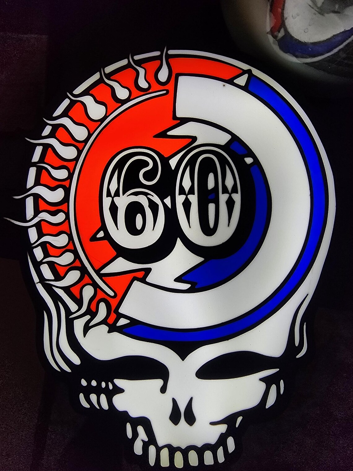 Grateful Dead 60th Anniversary LED Backlight Stealie Wall Mounted ...