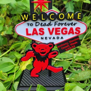 ¡Letrero de Dead Forever Las Vegas con esfera de Grateful Dead y fechas de espectáculos personalizadas!