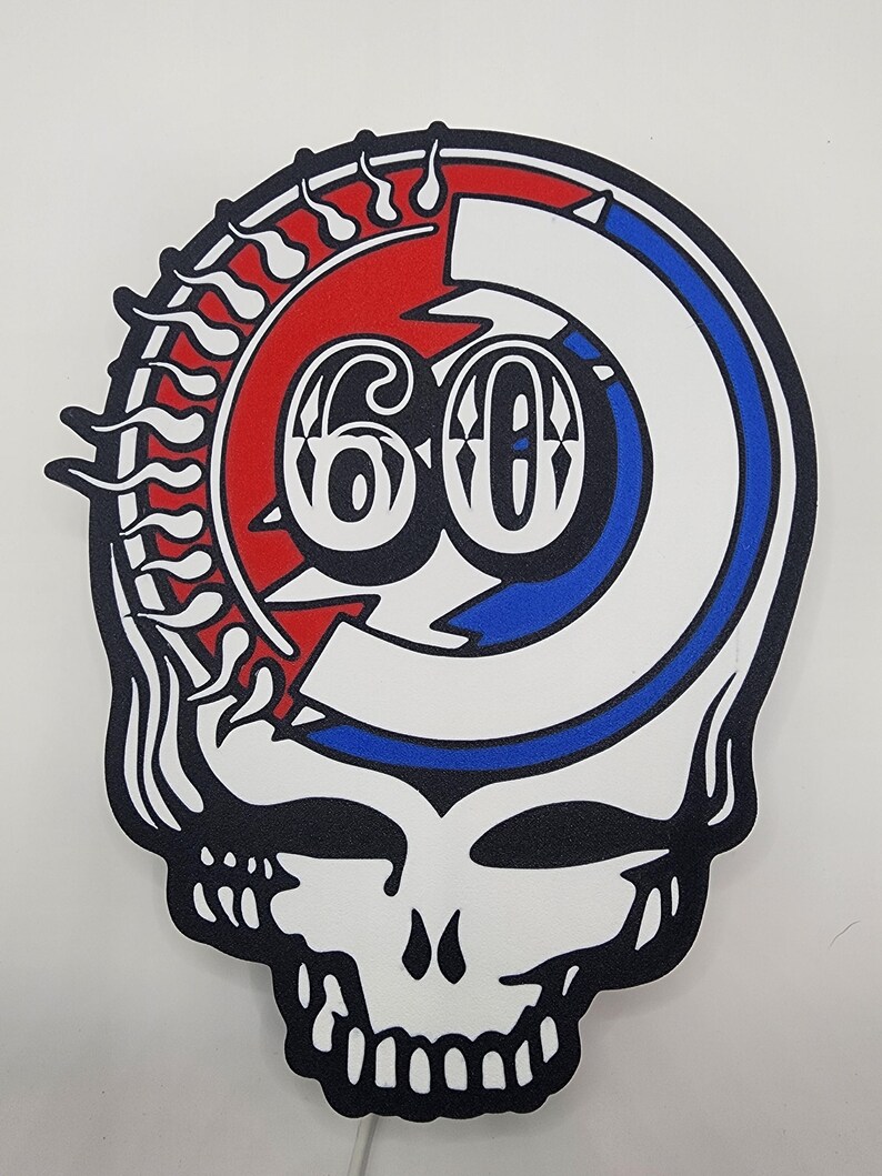 Grateful Dead 60th Anniversary LED Backlight Stealie Wall Mounted ...