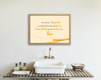 Psalms 32:8, Bible Verse, Wall Art, Digital Print, Bible Verse JPEG