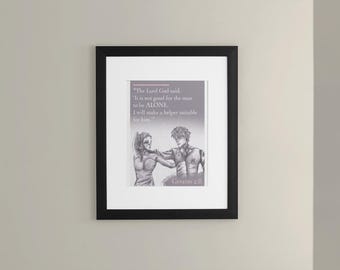 Genesis 2:8, Bible verse, Wall Art, Inspirational, Digital Print, Bible Verse JPEG