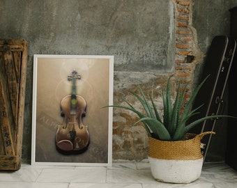 Violin, Digital Download - Digital Print, Instrument Wall art, JPG