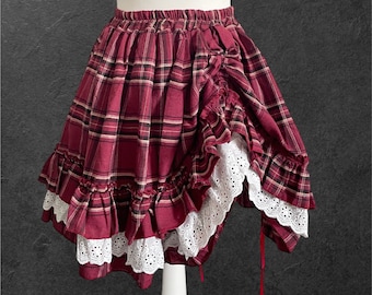 Versatile Tartan Plaid Grunge Punk Rock Gothic Emo Skirt Preppy Punk Kawaii Harajuku Skirt Jfashion Retro Style