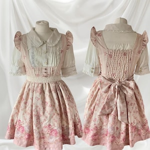 Liz Lisa pink floral rose print dress – sweet classic himekaji style