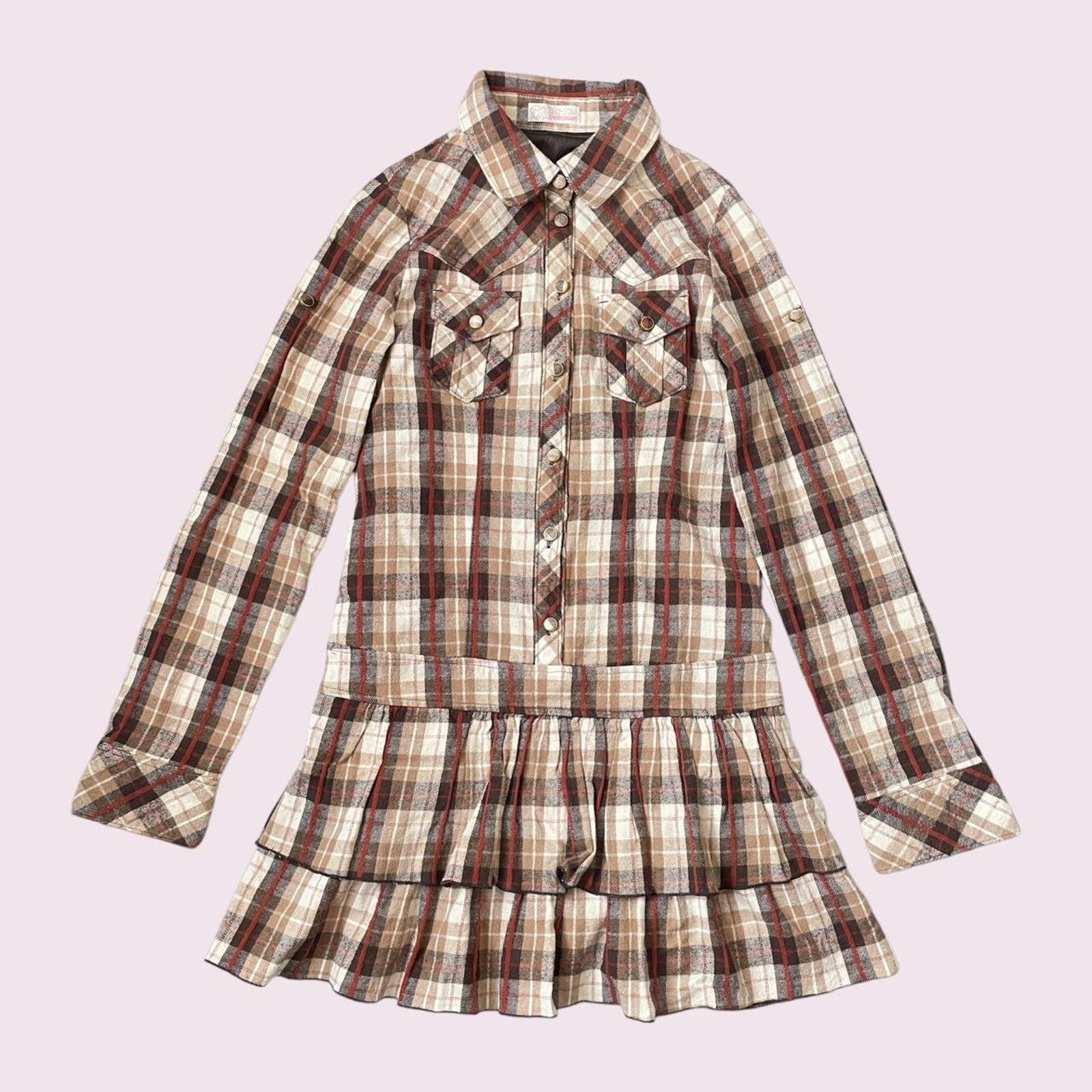 liz lisa brown dress 10th Anniversary Vintage Plaid Shirt Color:Ivory White US: whsale Museum | Museo Frida Lisa floral dress