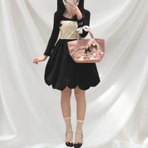 Cross adorned cami dress  – Japanese girly fashion retro style