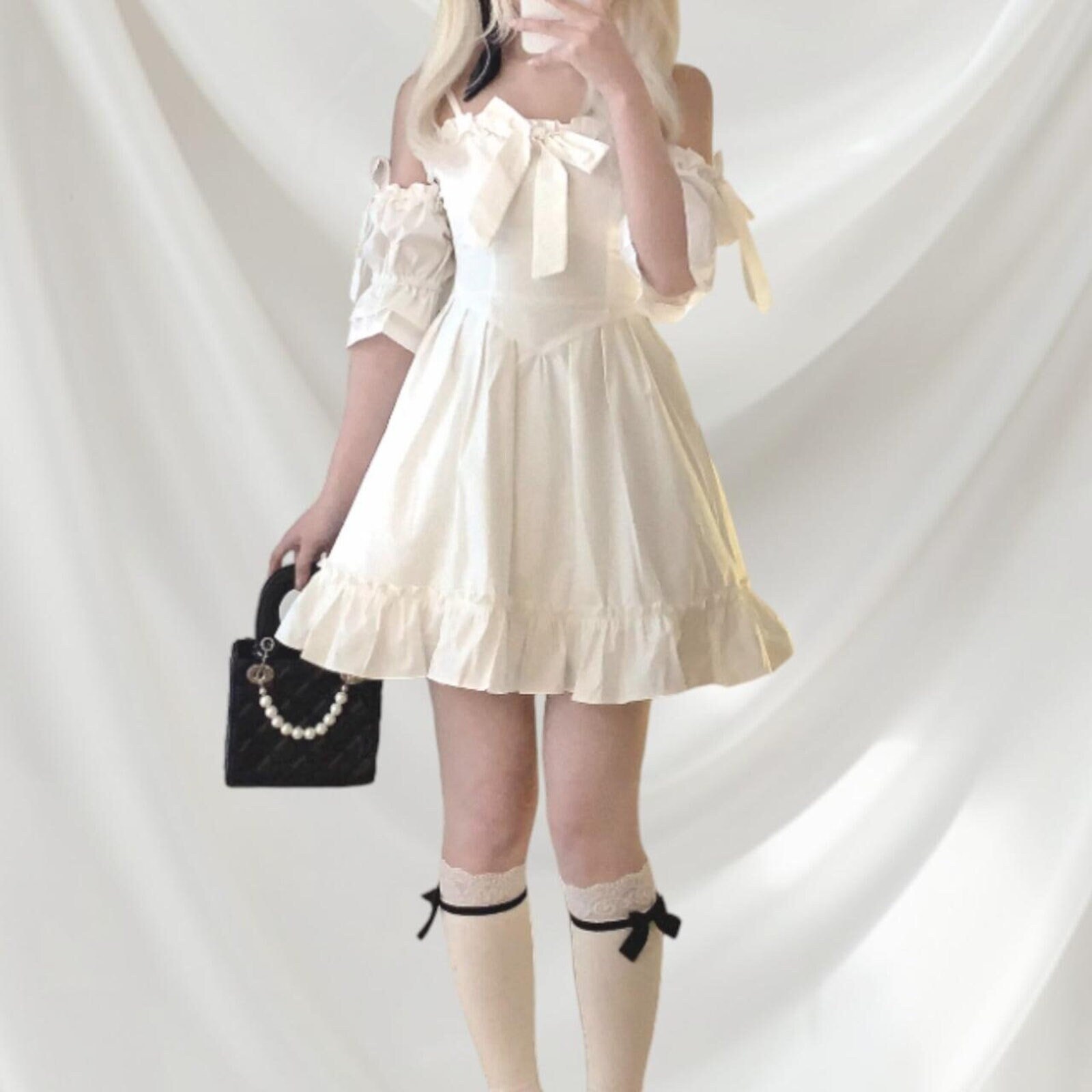 White Kawaii Dress Etsy