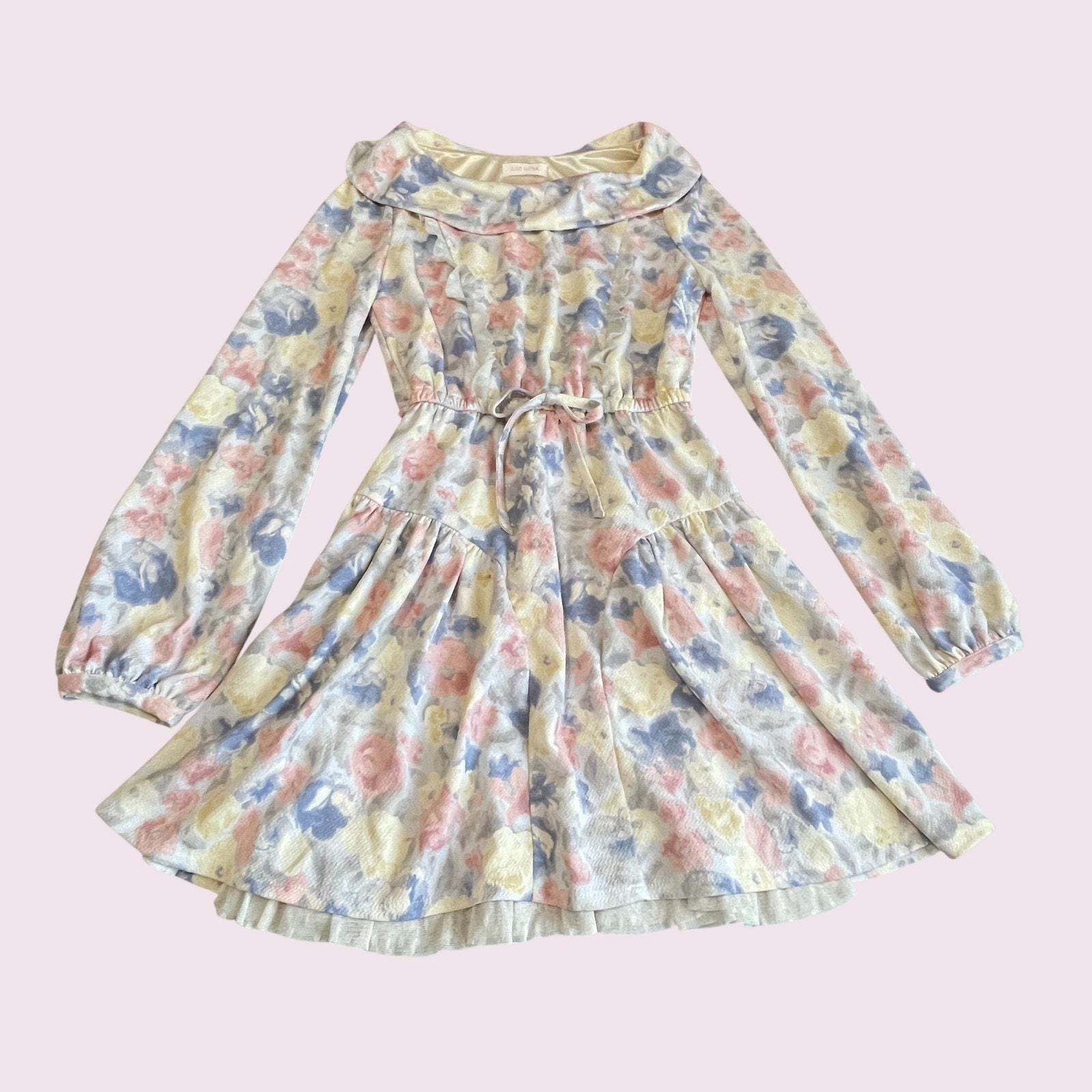 Liz Lisa Pastel Floral Dress – Soft Girly Spring Style, Romantic