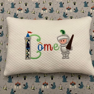 Personalized embroidered cushion