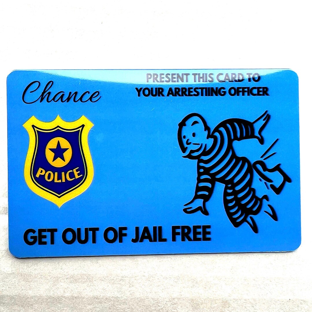 Get Out of Jail Free Funny Prank Card - Etsy