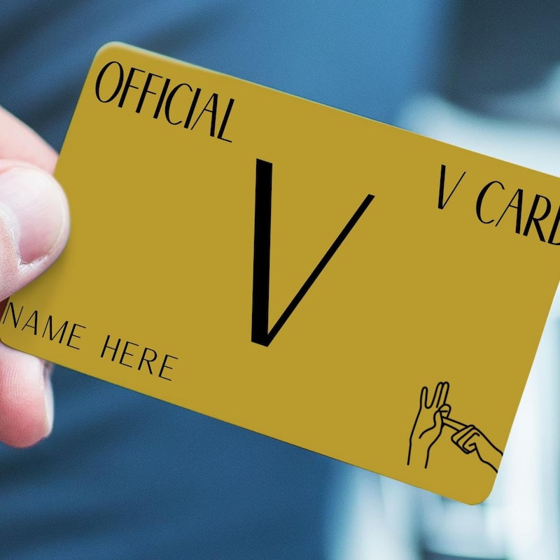 V is Card - Etsy