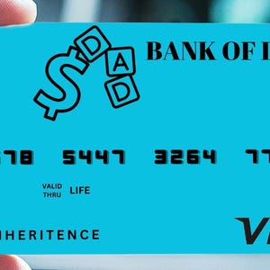 BANK Of DAD CARD Novelty Credit Card