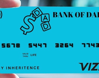 BANK Of DAD CARD Novelty Credit Card