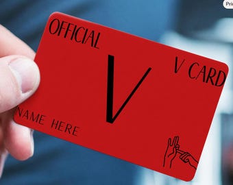 Custom Official V Card Card