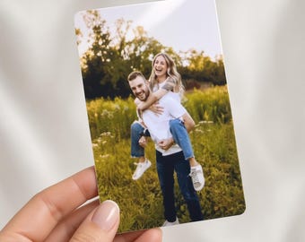 Custom Couple Portrait Card, Personalized Anniversary Illustration, Wallet Size Keepsake Gift