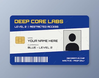 Custom Cosplay Keycard PVC | Restricted Access Prop Key Card, Decorative Inactive Chip | Survival Video Game Gamer Gift