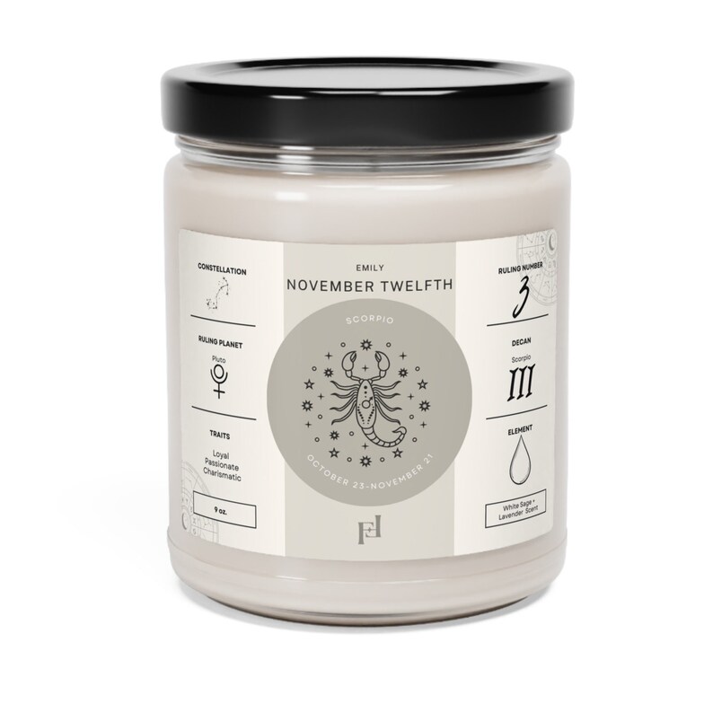 Custom Birth Date Candle Personalized Birthday Gift Etsy UK