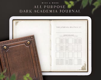 Dark Academia Digital Journal | Gothic Digital Notebook | Goodnotes Journal | Planner & Dot Grid Pages