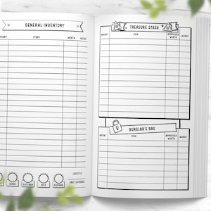 Printable Character Book / Dungeons and Dragons / D&amp;D Notebook / Dnd ...