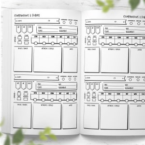 Printable Character Book / Dungeons and Dragons / D&amp;D Notebook / Dnd ...