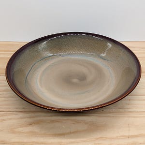 Sango Nova Brown Large Serving Bowl 14&quot; x 2.75&quot; Stoneware 4933, Earth Tones, Modern Rustic Tableware, Discontinued