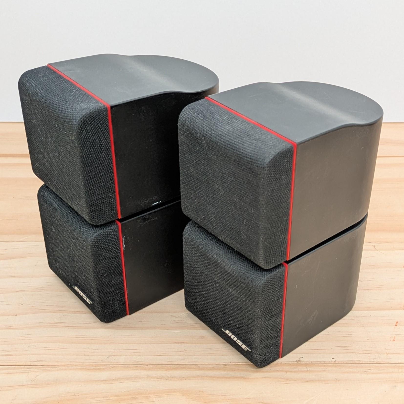 Vintage Bose Acoustimass Redline Double Cube Satellite Speakers