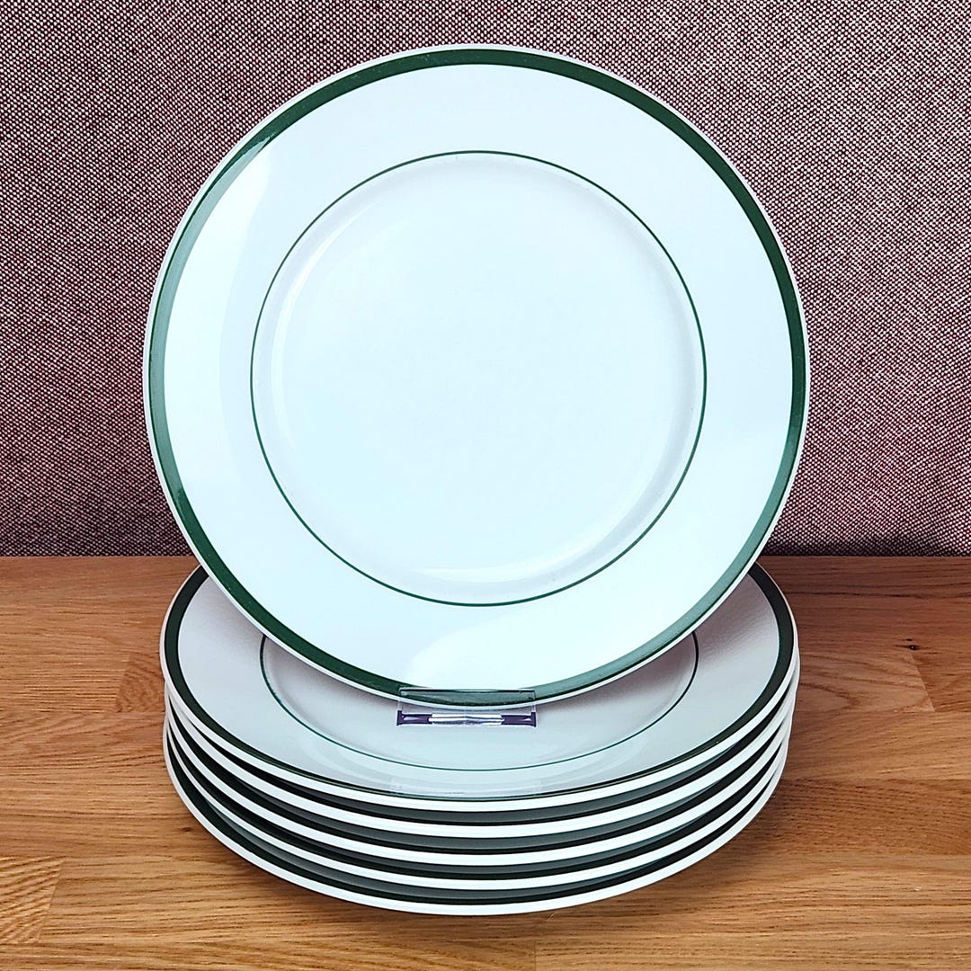 Set of 6 Williams Sonoma Brasserie Green 11
