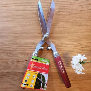 Vintage Freund Classicline Hedge Shears 1908 - Chrome-Plated, Self-Sharpening Blades, Made in Germany, New Old Stock