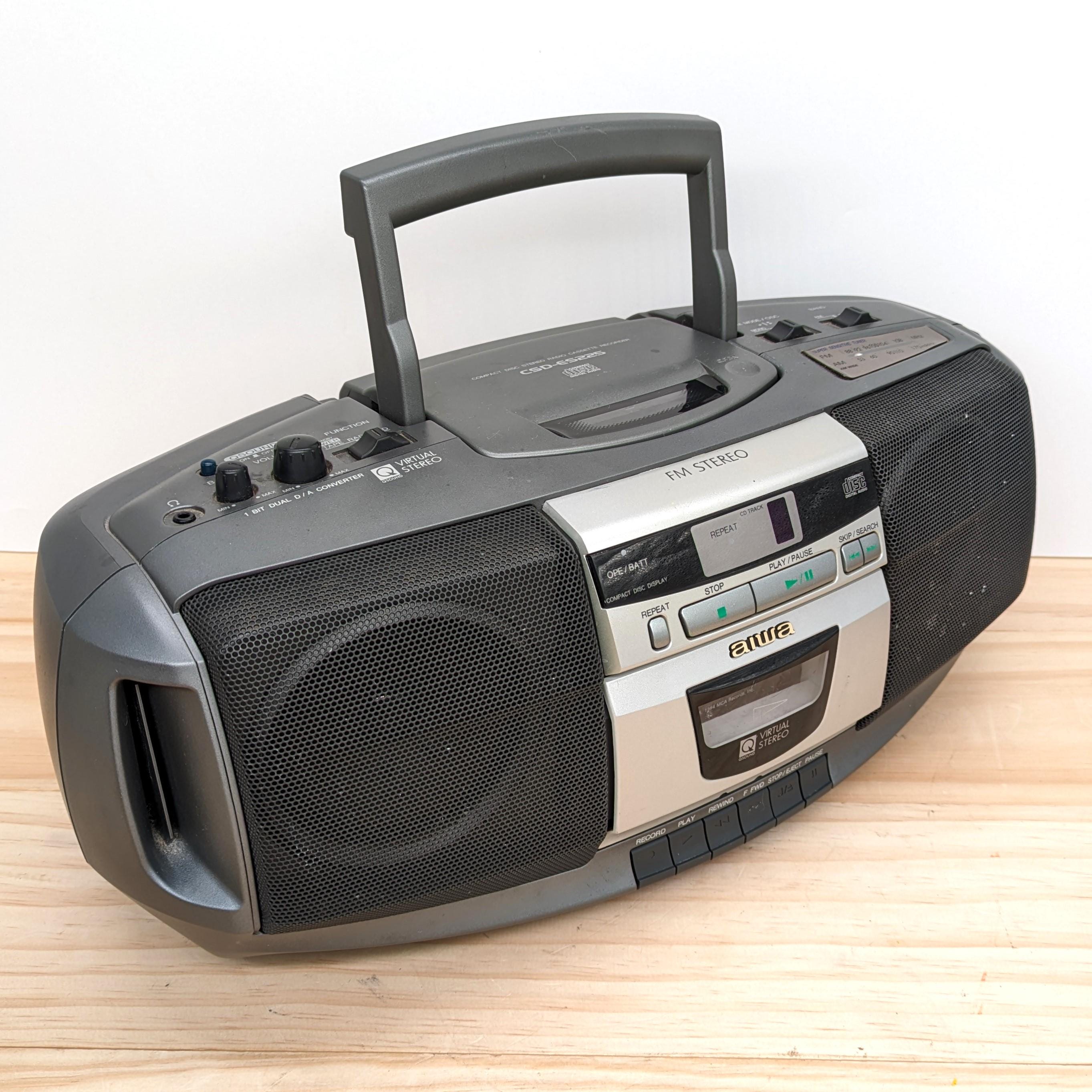 Vintage Aiwa CSD-ES225U Boombox Cd/cassette/am Fm Stereo Radio