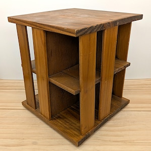 Vintage Napa Valley Rotating Wooden CD Rack, 80 CD Holder, 1990s