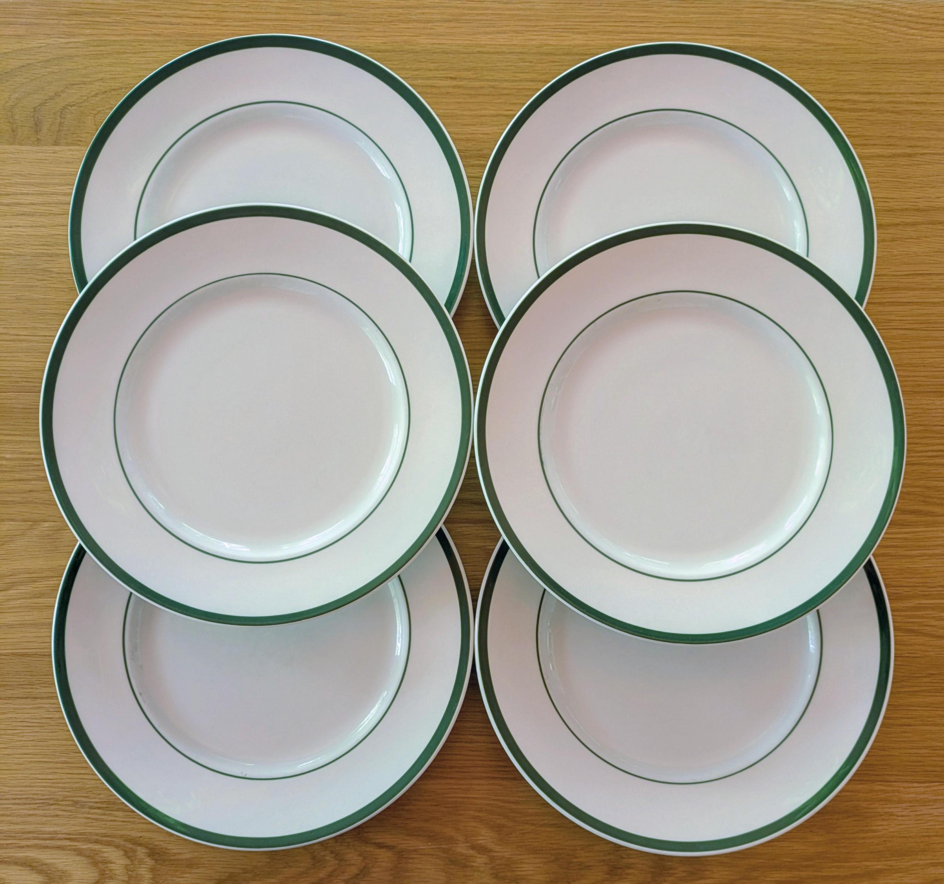 Set of 6 Williams Sonoma Brasserie Green 11