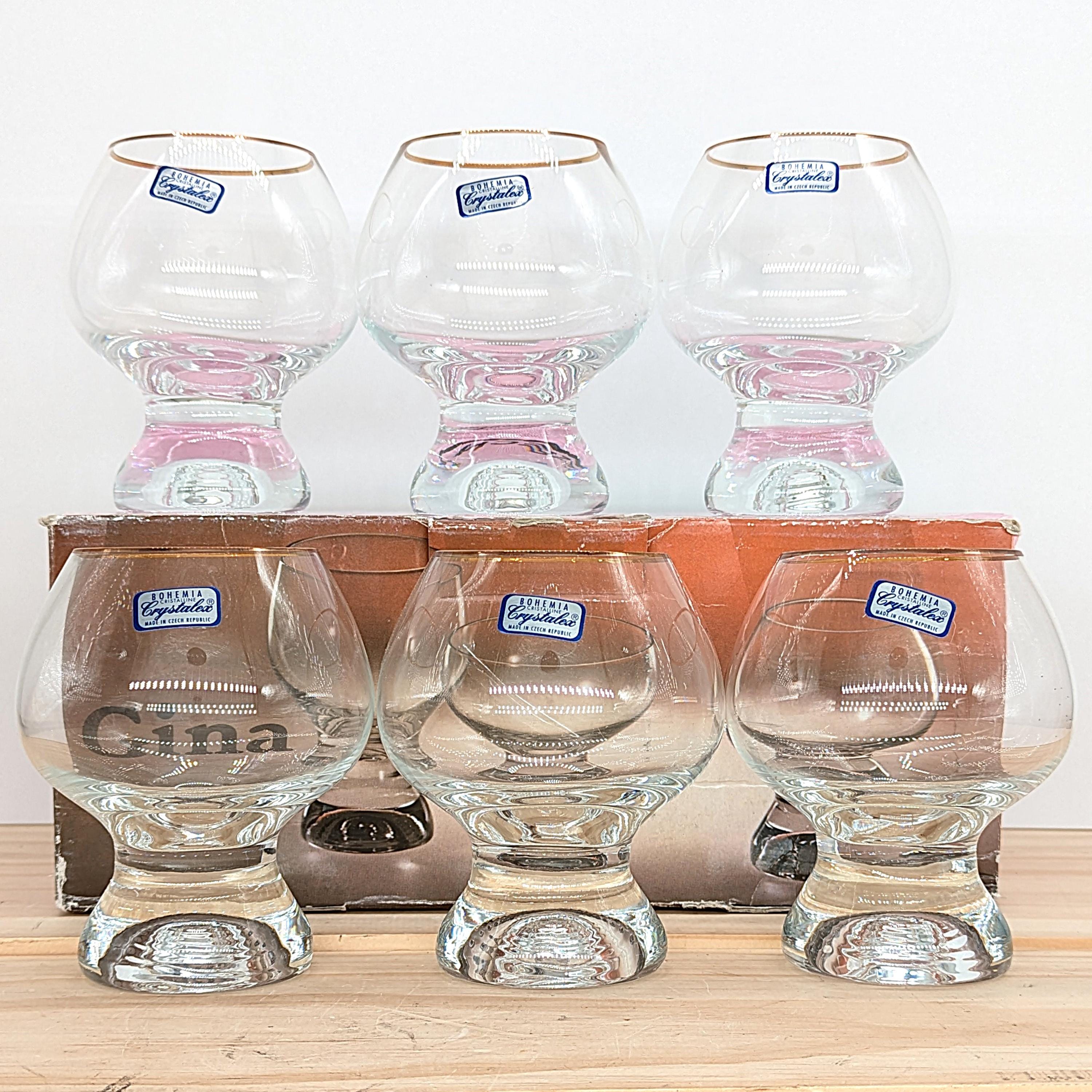 Bohemia Glass 12個セット Bohemia Gina Crystal Glassware Set – Gold Rim, Czech-made - Etsy