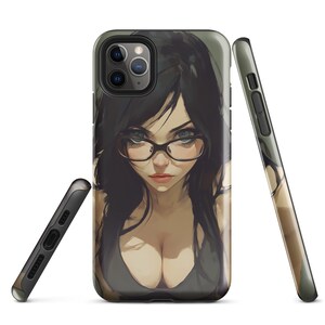 携帯電話ケース - メガネをかけた勇敢な女の子 - iPhone® 用タフケース