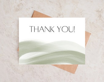 Thank You Card, Printable, Instant Download, 4x6 and 5x7, PDF and JPG