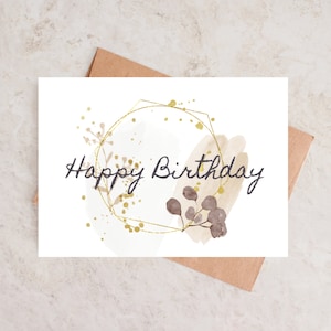 Biglietto di compleanno stampabile, biglietto di compleanno boho, stampabile, download immediato, 4x6 e 5x7, PDF e JPG
