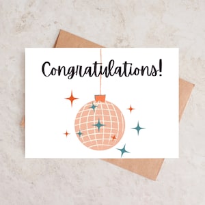 Retro Congratulations Card Printable Congratulations Card Digital Congratulations Card Digital Download 4x6 & 5x7 PDF, JPG image 1