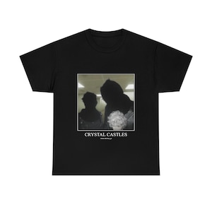 Crystal Castles Fleece Demotivational Edgy Emo Y2K Tee Punk Goth Grunge Dreamcore Webcore Aesthetic Graphic T-Shirt image 1