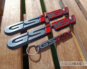 3D reproduction. Opel Astra GSI16V badge. Opel GSI16V emblem. Badge. Anagram. GSI emblem. Astra. **3D**