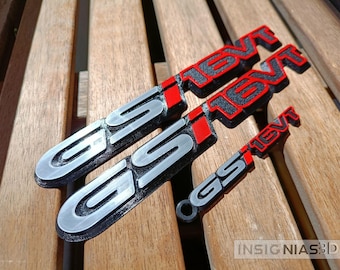 Opel Astra GSI badge. GSI16VT emblem. Emblem, badge, Vauxhall * 3D *. CUSTOM 3D