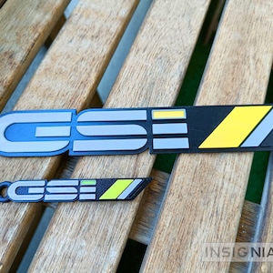 GSI-Abzeichen. Opel Kadett GSI MOTORSPORT-Emblem. Logo . Emblem, Abzeichen. ** 3D ** 3D-Wiedergabe.