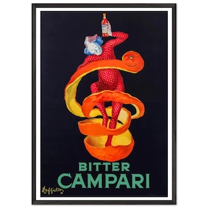 Vintage Bitter Campari Poster by Cappiello: 1921 Italian Art Nouveau