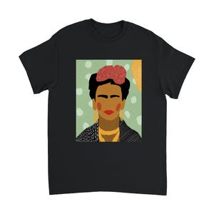 Frida Kahlo-Inspired T-Shirt - Minimalist Cotton Tee for Art Lovers - Bold & Creative Design