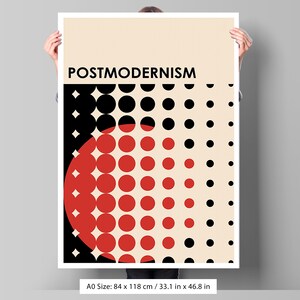 Design d'arte postmoderna - Simboli geometrici e dinamici - Poster su carta semilucida premium