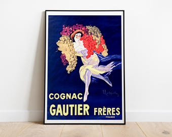 Leonetto Cappiello Cognac Gautier Frères Vintage French Poster