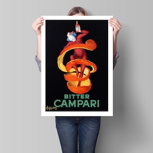 Bitter Campari &#39;Lo Spiritello&#39; Art Nouveau Poster: Leonetto Cappiello, 1921