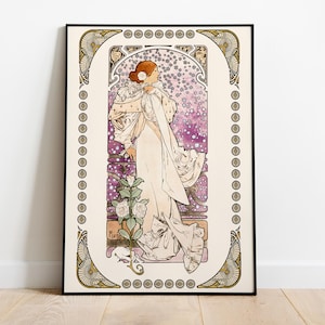 Alphonse Mucha - La Dame aux Camelias - Art Nouveau Poster